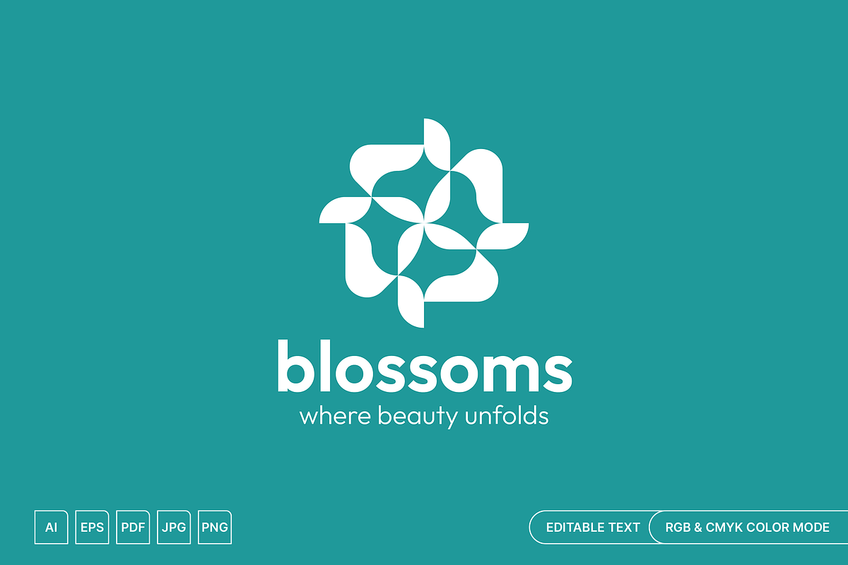 Flower Geometric Logo Design, a Branding & Logo Template by muhisya (Photo 1 of 3)