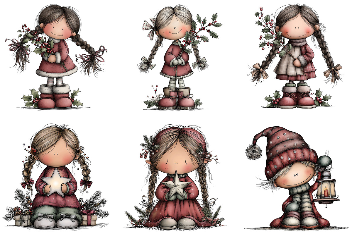 Whimsical Elf Clipart, an Illustration by DreamArtGraphic (Photo 2 of 6)