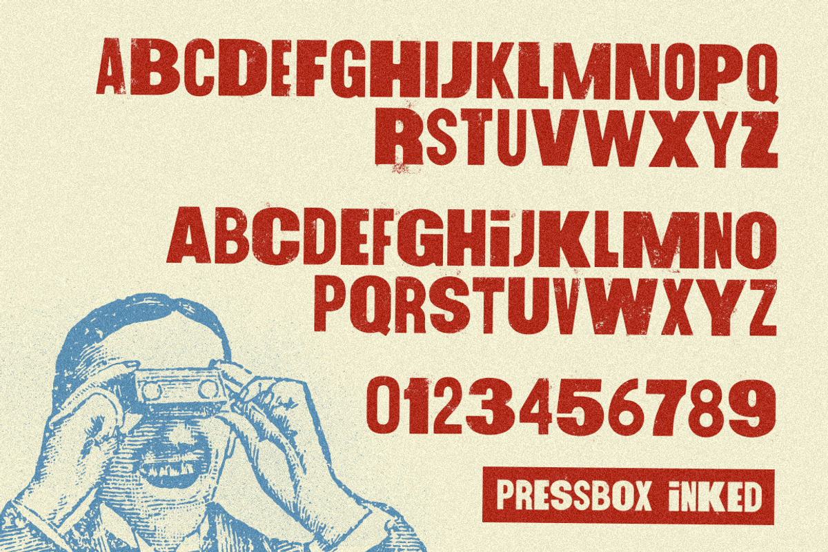 PressBox Font Combo, a Sans Serif Font by Vintage Type Company (Photo 2 of 9)