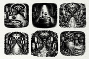 Wine Cellar Winery Line Art Graphics, a Decorative Illustration by DENIDigitalArtSudio (Thumbnail 4 of 7)