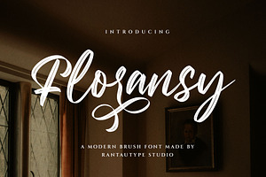 Floransy Modern Brush Font, a Script Font by RantautypeStudio