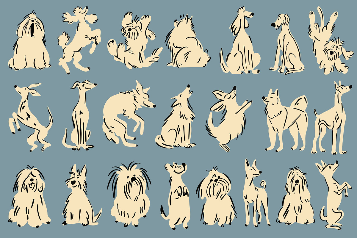 Dogs Being Dogs: 45 Illustrations, an Animal Illustration by Veyla (Photo 3 of 12)