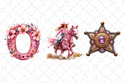 Pink Vintage Western Clipart, an Illustration by Dream Creation (Thumbnail 6 of 6)