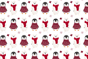 Penguin & Bear - Winter Pattern, an Illustration by naima.design (Thumbnail 3 of 6)