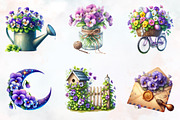 Spring Viola Flower Sublimation, an Illustration by RobertsArt (Thumbnail 6 of 7)