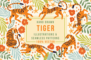 Tigers - 44 Seamless Patterns, a Pattern Graphic by Blue Lela Design (Thumbnail 1 of 13)