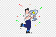 Success and Achievement Illustration, a Person Illustration by Partikusi Design (Thumbnail 3 of 3)