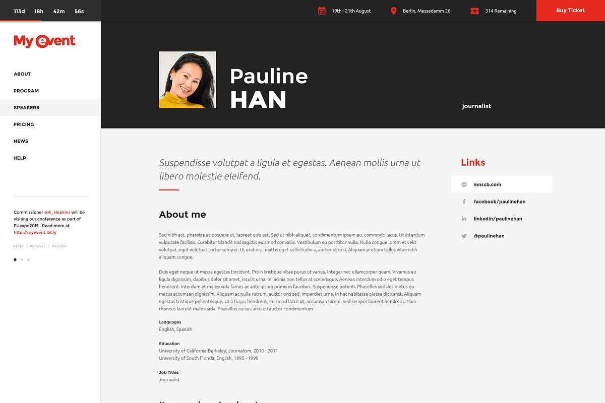 MyEvent - Event Bundle PSD, a Websites & App Template by ColorByt (Photo 4 of 9)