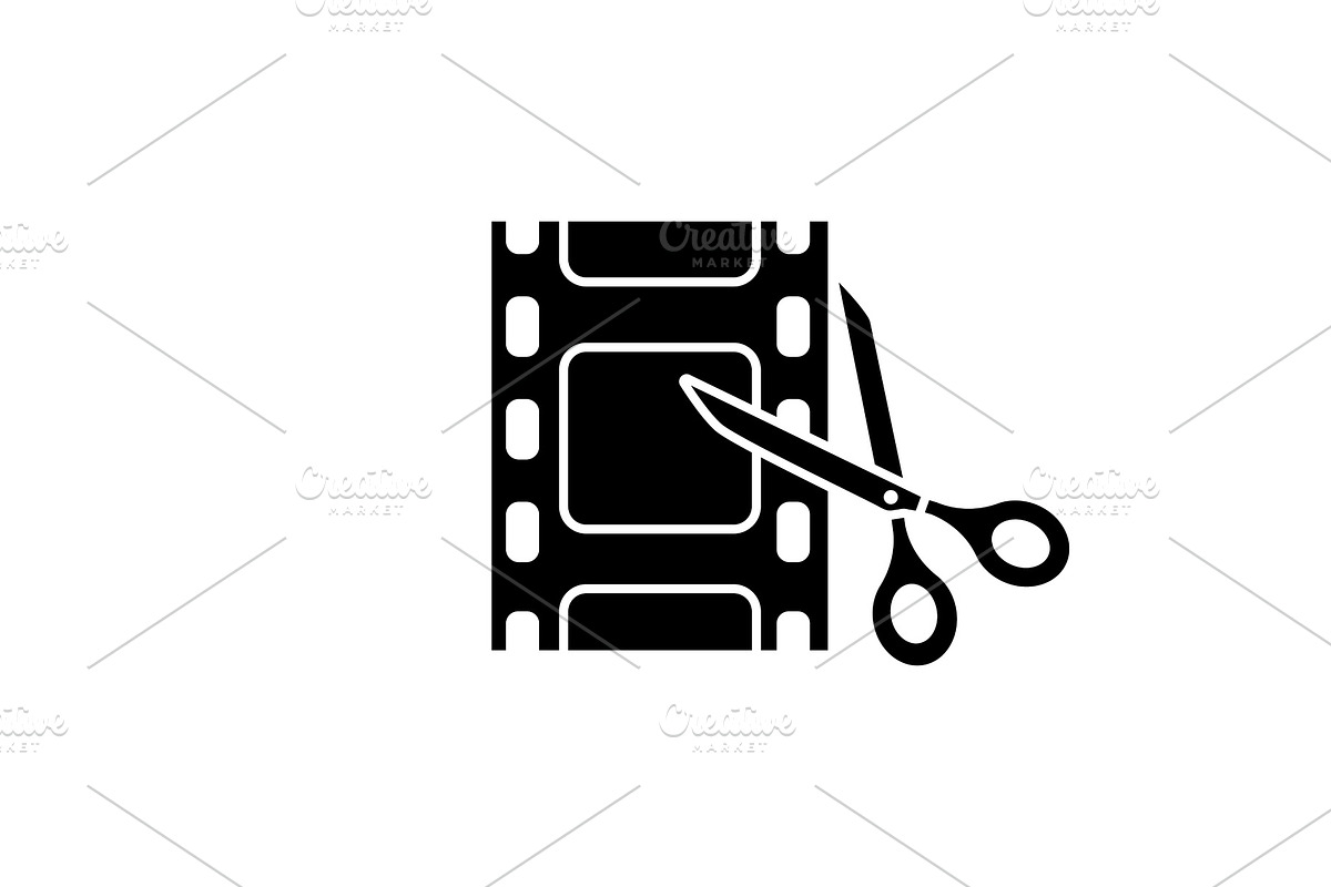 Video editing software glyph icon, an Icon by IMG Visuals