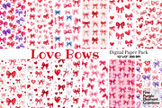 Watercolor Valentine Coquette Bows, a Pattern Graphic by Fine Purple Elephant (Thumbnail 1 of 5)