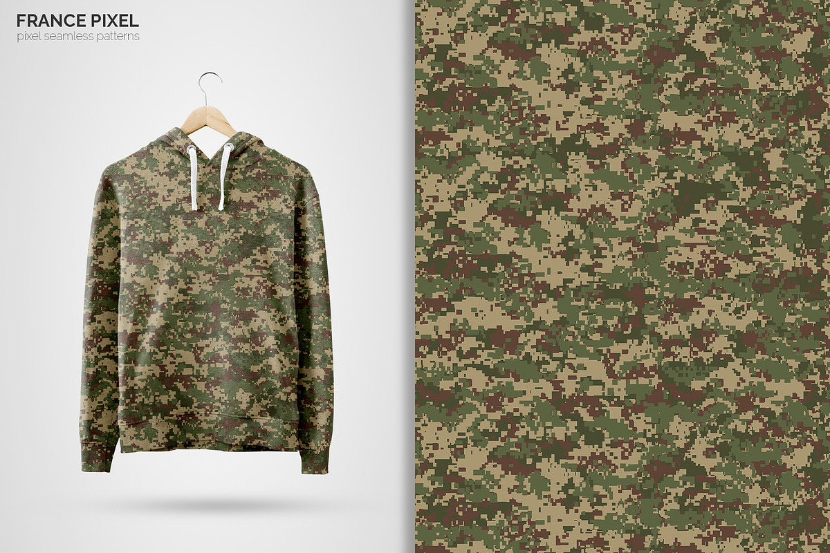 France Pixel Camouflage Patterns, a Pattern Graphic by 3Y_Design (Photo 6 of 6)