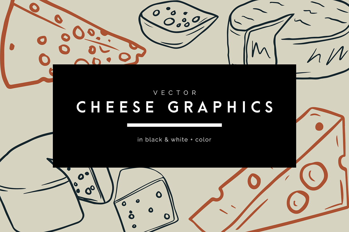 Vector Cheese Graphics, an Illustration by Dorey Kronick Art&Design (Photo 1 of 22)