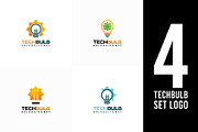 Set of Modern Tech Bulb logo designs, a Branding & Logo Template by Lucky Creative (Thumbnail 1 of 5)
