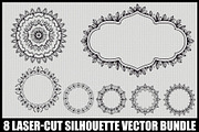 Elegant Laser Cut Flourish Bundle, an Illustration by BIPLOB EXPERT (Thumbnail 1 of 9)