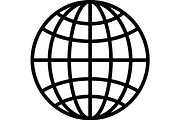 Globe & World Map Silhouette Bundle, a Technology Illustration by balal (Thumbnail 2 of 13)
