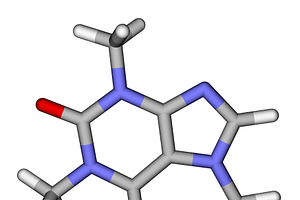 Caffeine sticks molecular model, a Healthcare Illustration by Leonid Andronov