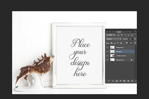 Print Mockup Winter Fall Frame Mock