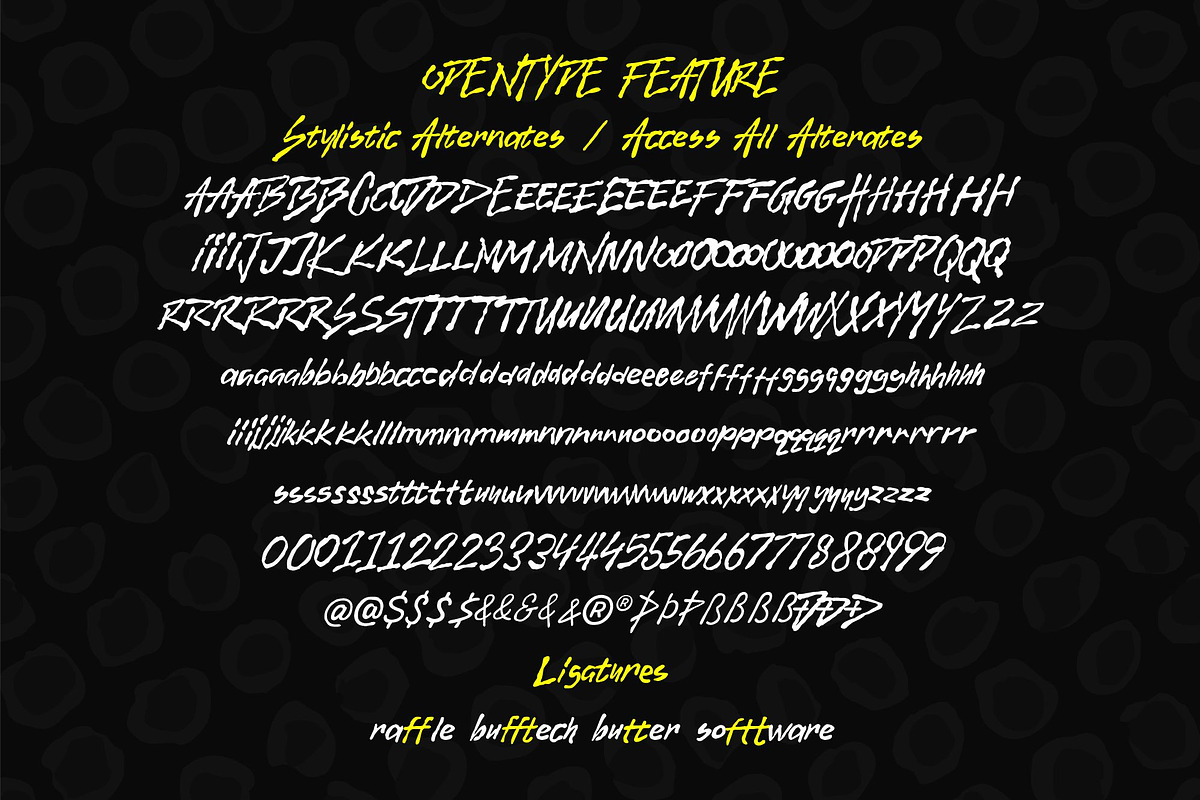 BG Live - a trash display font, a Script Font by Brainware Graphic (Photo 3 of 5)