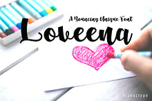 Loveena - A Script Bouncing Font