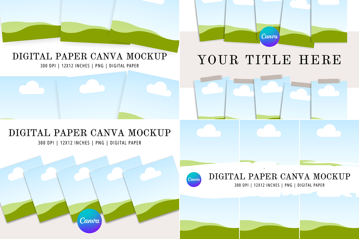 Digital Paper Canva Mockup, a Templates & Theme by Snapybiz (Photo 3 of 6)
