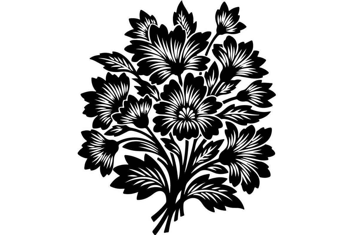 Vintage Botanical Flower Vector Set, an Object Illustration by Designer_Momina (Photo 11 of 26)