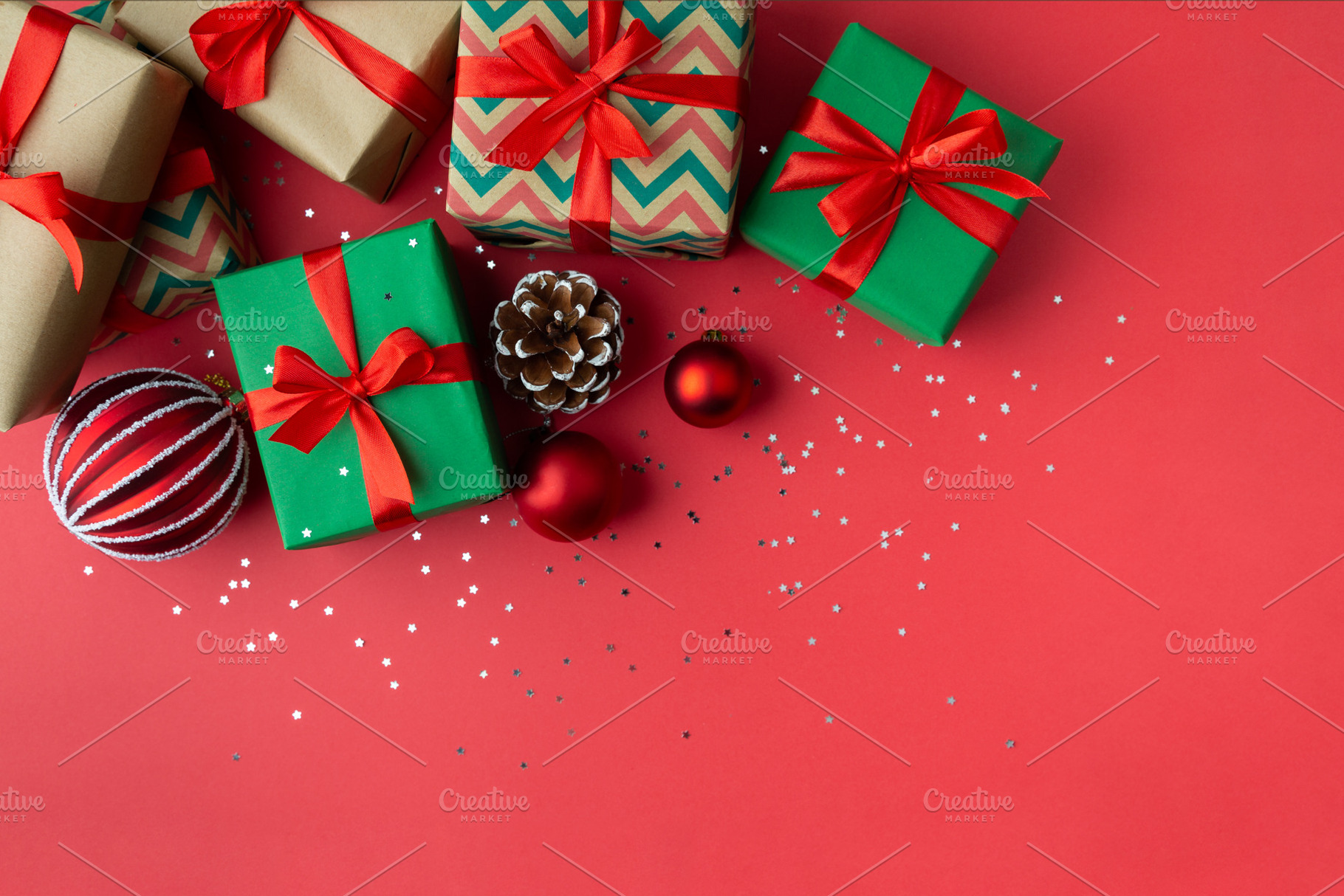 Christmas background with presents a containing christmas, background, and, a Holiday Photo by asife