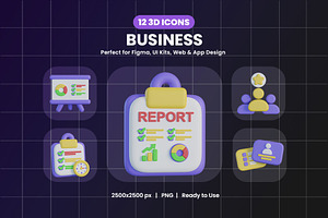 Business 3D Icon Pack, an Object Graphic by Artnivora.Std