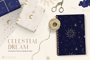 Celestial Patterns & Illustrations, a Pattern Graphic by Youandigraphics (Thumbnail 1 of 14)
