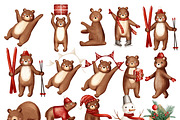 Christmas Taddy Bear. Illustration, an Animal 3D Model by Linerisyart (Thumbnail 15 of 16)