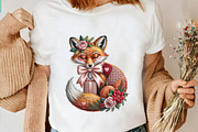 Faux Embroidery Christmas Fox with G, an Illustration by CrexoraLab (Thumbnail 5 of 6)