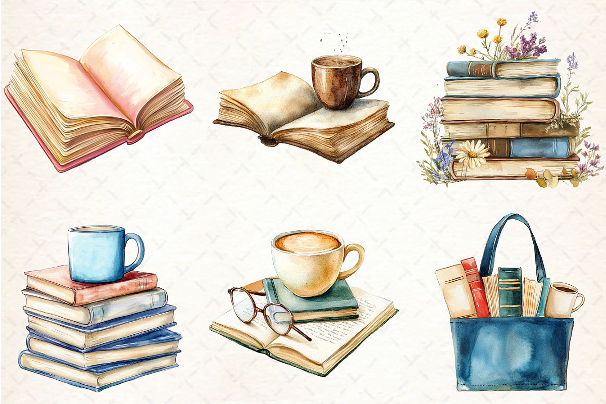 Book Lover Clipart, an Illustration by Libby Wishes (Photo 5 of 5)
