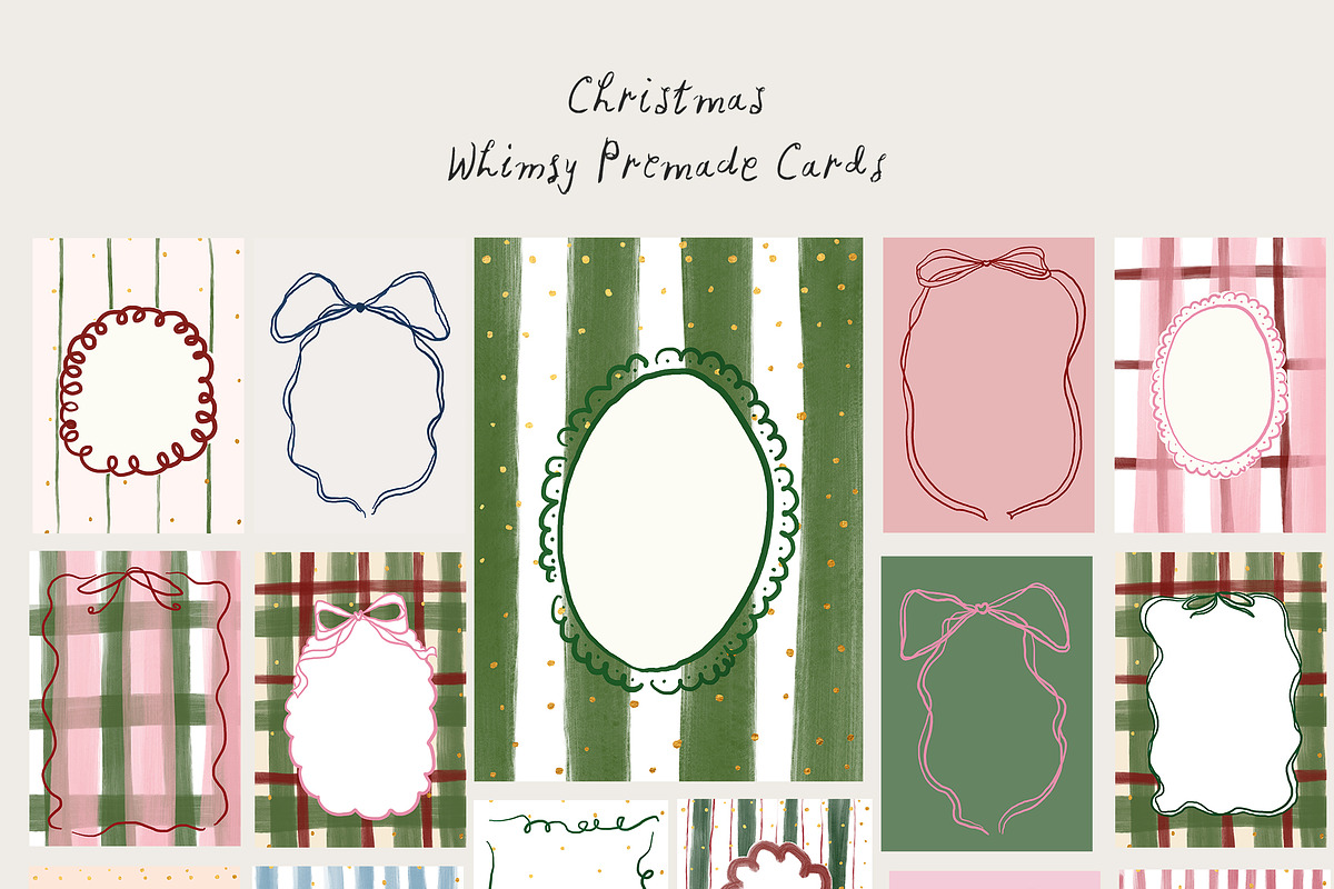 Christmas Whimsy Cards & Frames, a Background Graphic by Lana Elanor (Photo 8 of 16)