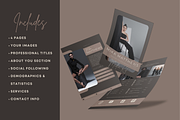 4 Page Media Kit Template Dark Theme, a Presentation Template by CoCreatorDesigns (Thumbnail 5 of 10)
