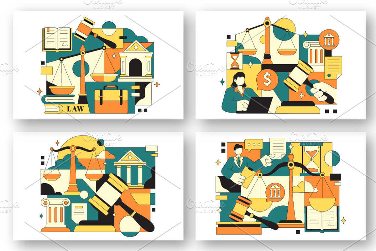 10 Law Firm Services Illustration, a Finance Illustration by denayunebgt (Photo 2 of 4)