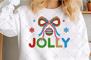 Faux Yarn Christmas Png Holly Jolly, an Illustration by Craft Nest (Thumbnail 3 of 6)