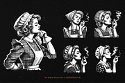 10 Bundle Dark Art Retro Housewife, an Illustration by Morspective (Thumbnail 5 of 7)