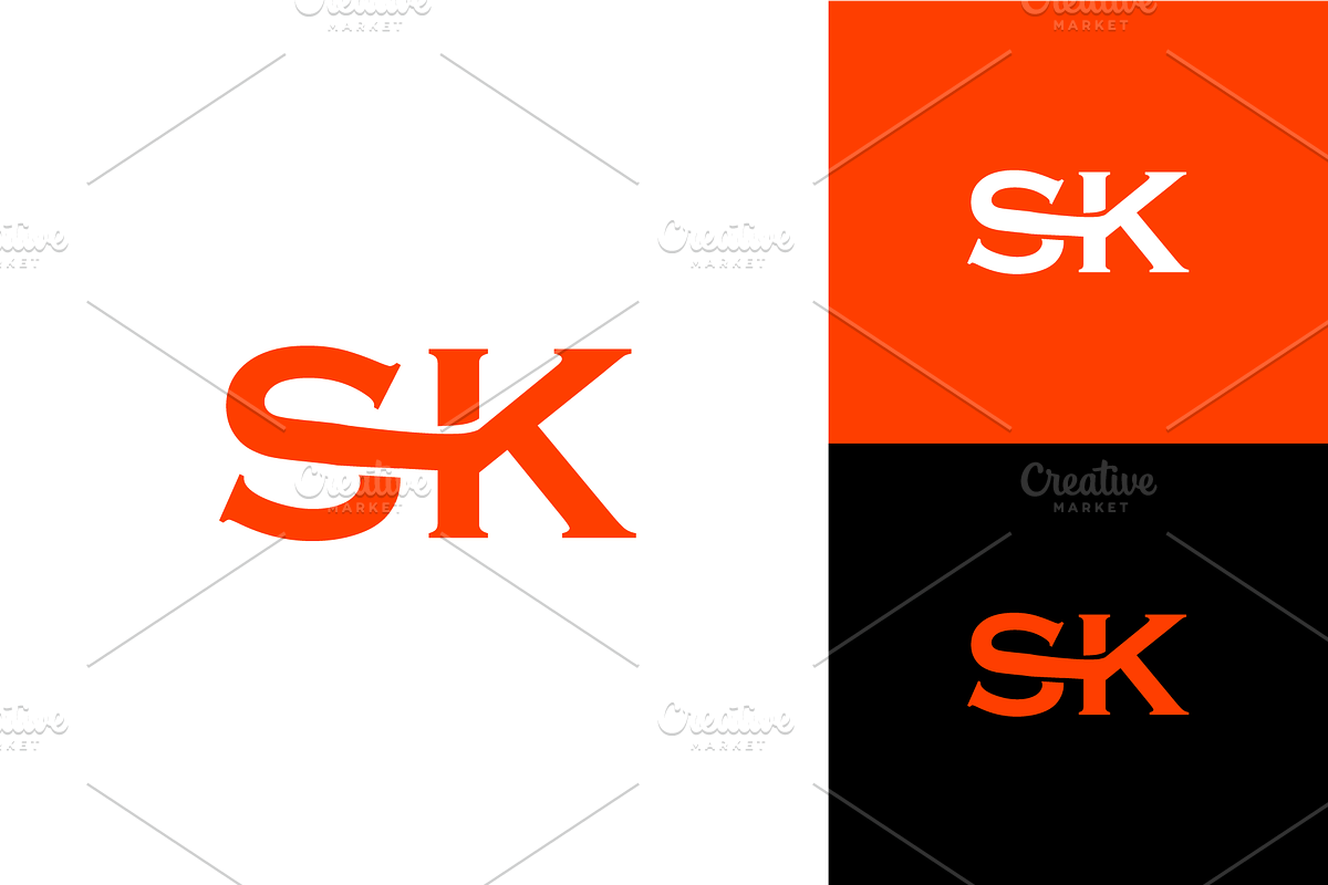 Logo Letter SK Minimalist