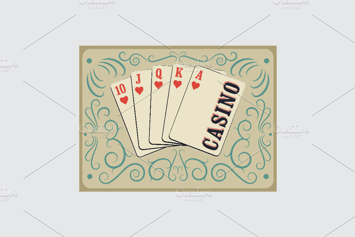 Casino vintage poster., a Decorative Illustration by PoPaShop (Photo 2 of 15)