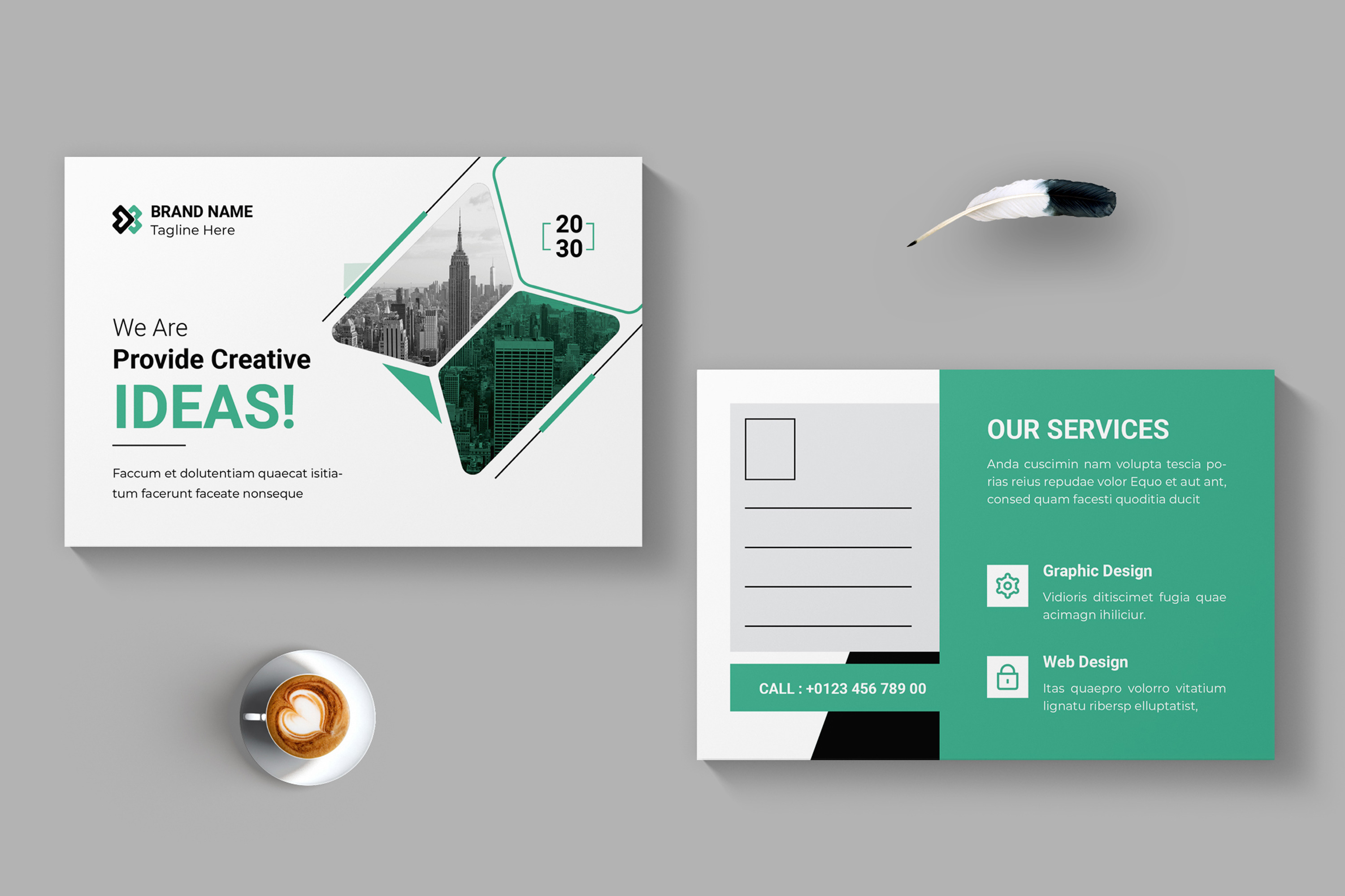 Corporate Post Card Template