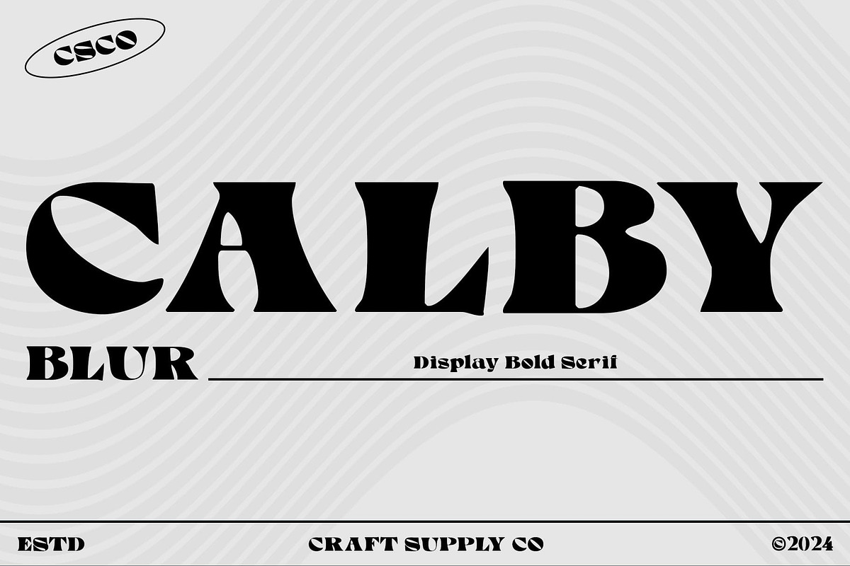 Calby Blur, a Serif Font by Craft Supply Co. (Photo 1 of 8)