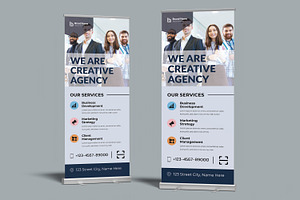 Creative Agency Roll Up Banner, a Stationery Template by ContestDesign