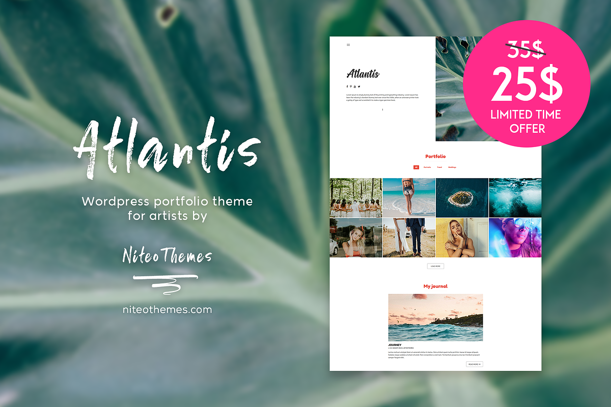 Atlantis - Wordpress Portfolio Theme, a WordPress Template by NiteoThemes (Photo 1 of 5)