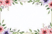 Watercolor Floral Frame Set, an Illustration by Creativeshirt (Thumbnail 11 of 11)