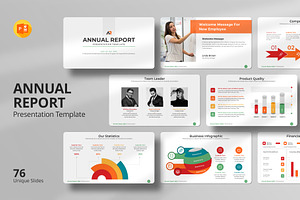 Annual Report PowerPoint Template, a Presentation Template by Design Vault