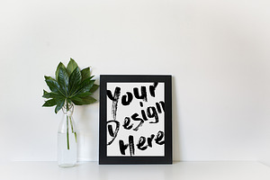 Black Frame 8x10 Mockup Styled Photo