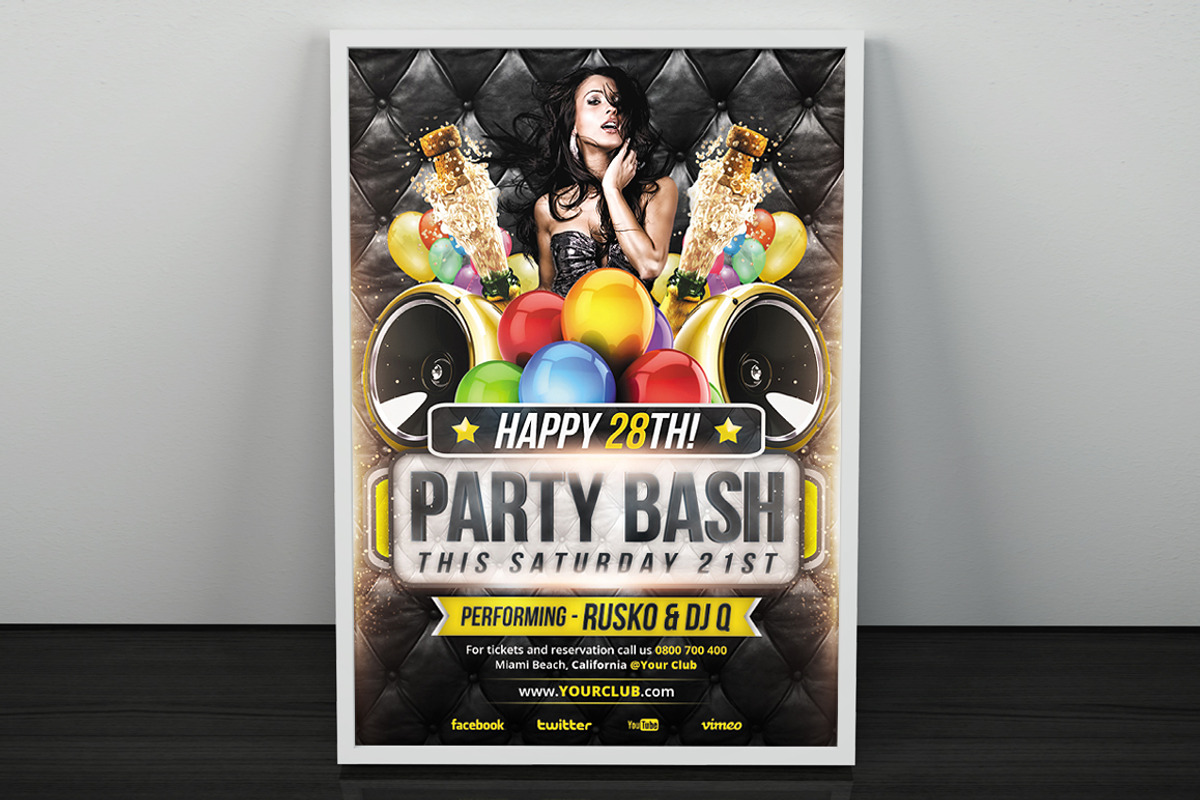 Birthday - Flyer / Poster, a Flyer Template by VectorMedia (Photo 3 of 8)