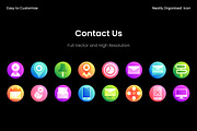 Contact Us Vibrant Icon Set, a Duotone Icon by Wencory (Thumbnail 1 of 2)