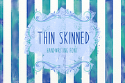 BSD Thin Skinned Font, a Handwritten Font by Blue Sky Design (Thumbnail 1 of 2)