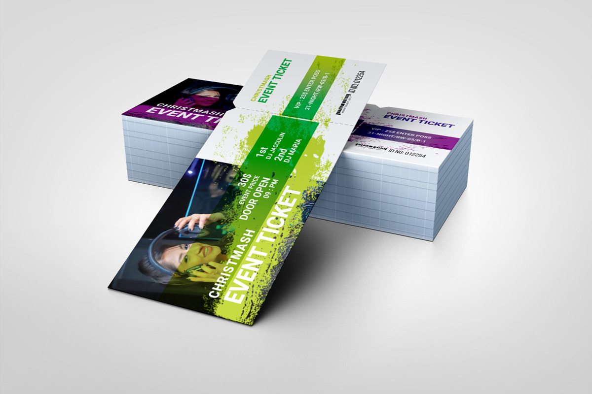 Custom Event Ticket Design Template, a Card Template by BrandlyTemplate (Photo 3 of 3)