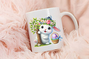 Easter day bunny peeking clipart, an Illustration by RobertsArt (Thumbnail 6 of 7)